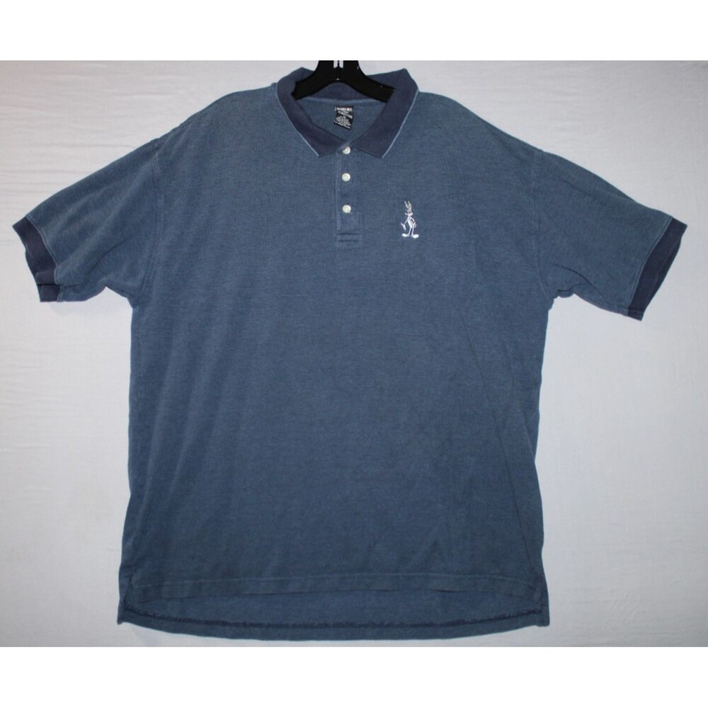 Vintage Warner Brothers Studio Store Bugs Bunny Polo Shirt Mens XL Looney Tunes
